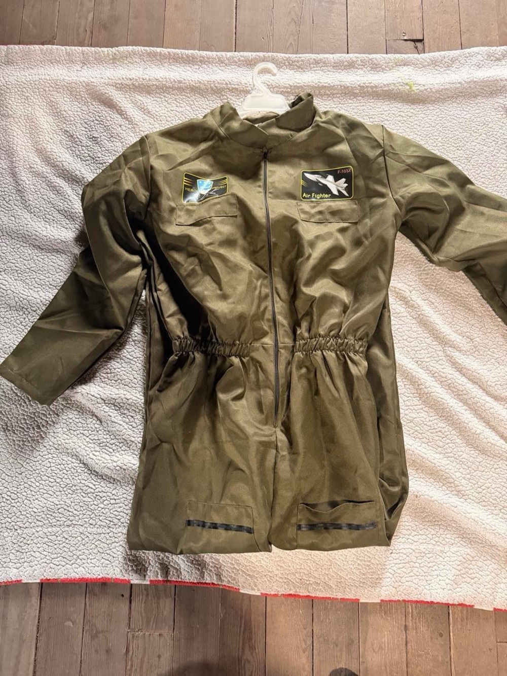 Adult Olive Green Flight Jacket with Patch